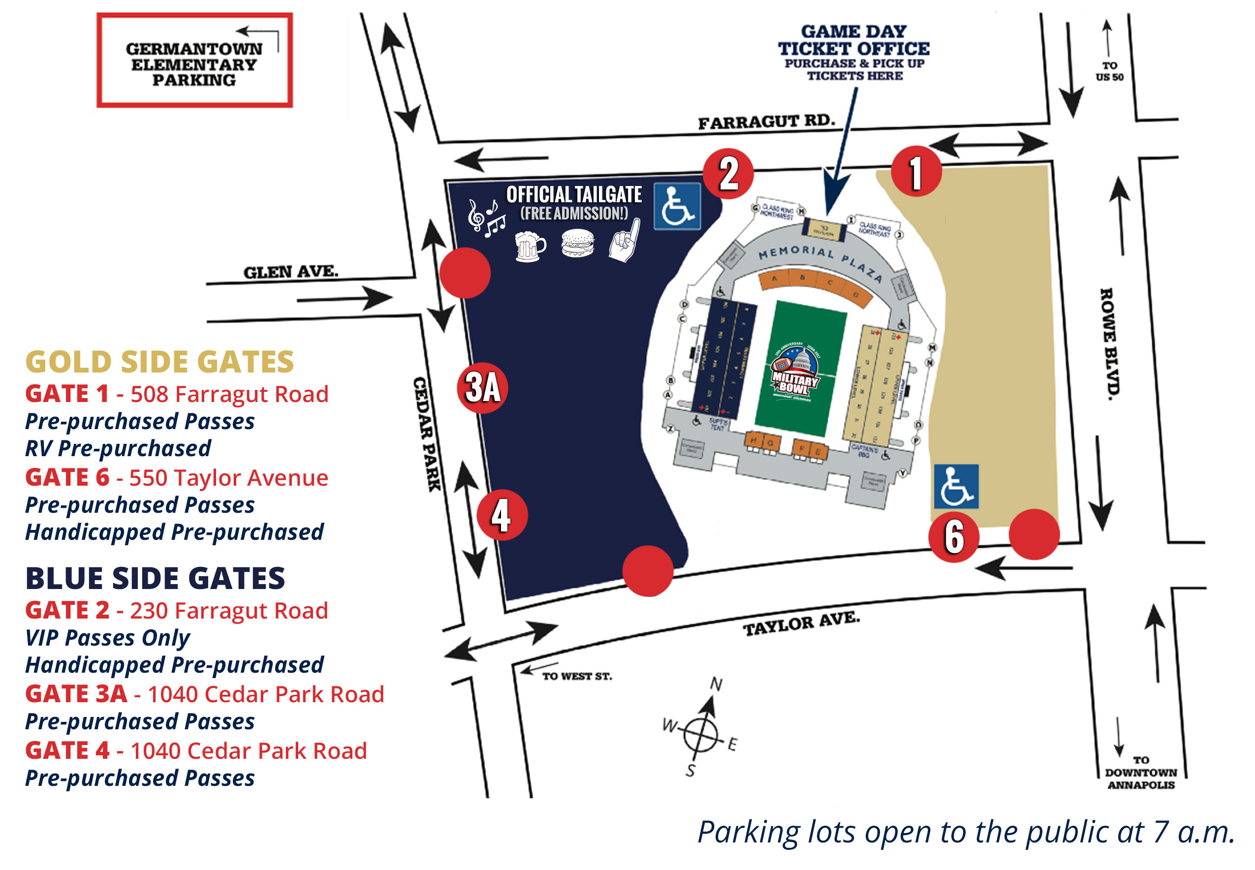 MILITARY BOWL Parking-map-Showare-2017-Recovered - MILITARY BOWL